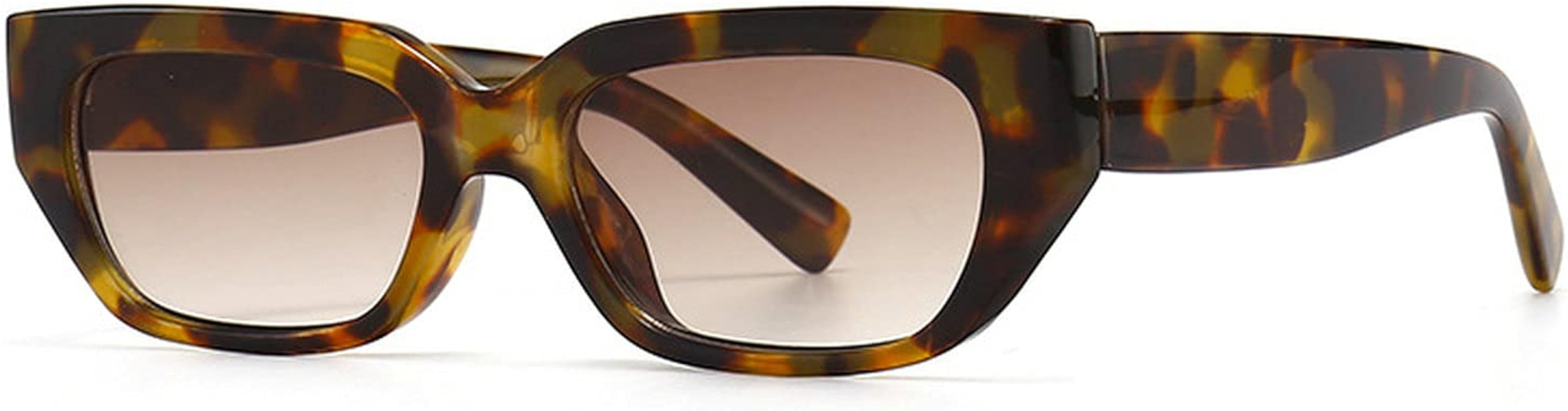 Rectangle Sunglasses for Women Retro Fashion Narrow Sunglasses UV 400 Protection Square Frame Eye... | Amazon (US)