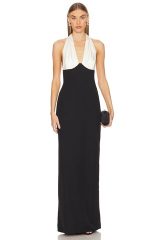 Lovers and Friends Katie Gown in Black & Ivory from Revolve.com | Revolve Clothing (Global)