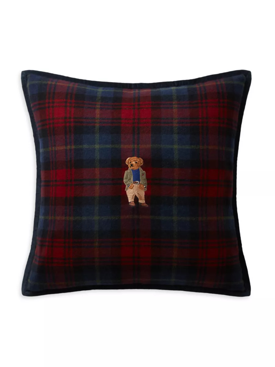 Shop Ralph Lauren Tartan Bear Throw Pillow | Saks Fifth Avenue | Saks Fifth Avenue