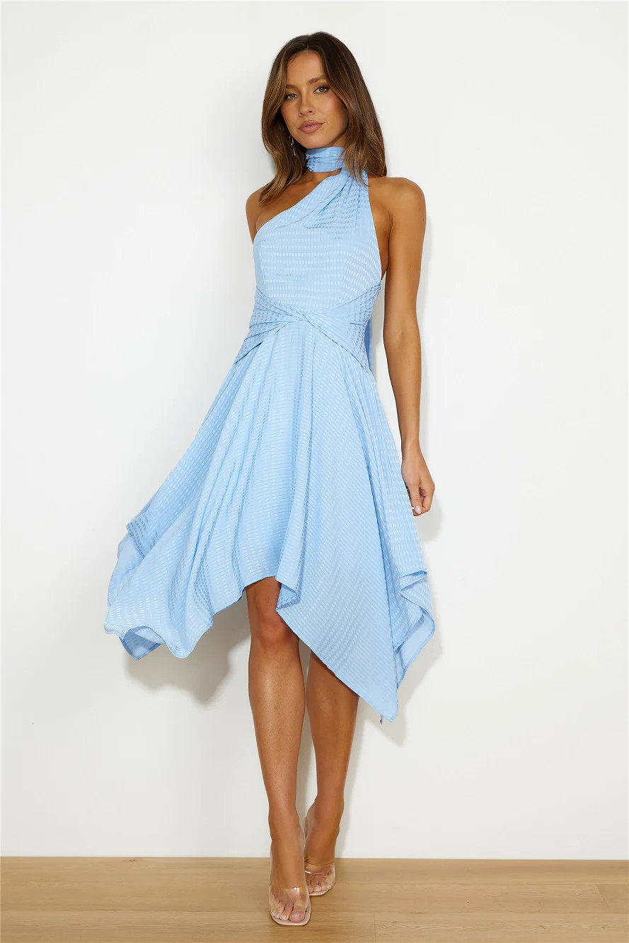 Festive Feeling Midi Dress Blue | Hello Molly (AU)