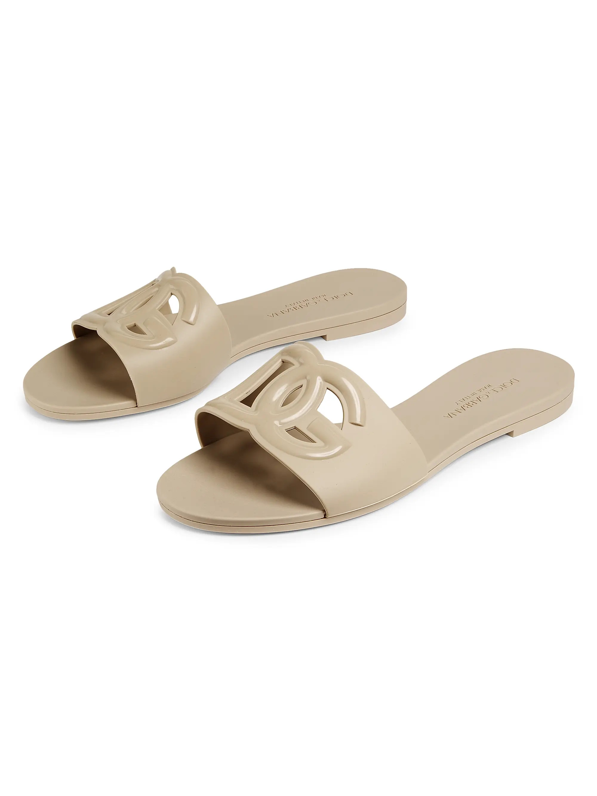 Interlock Logo Rubber Slides | Saks Fifth Avenue