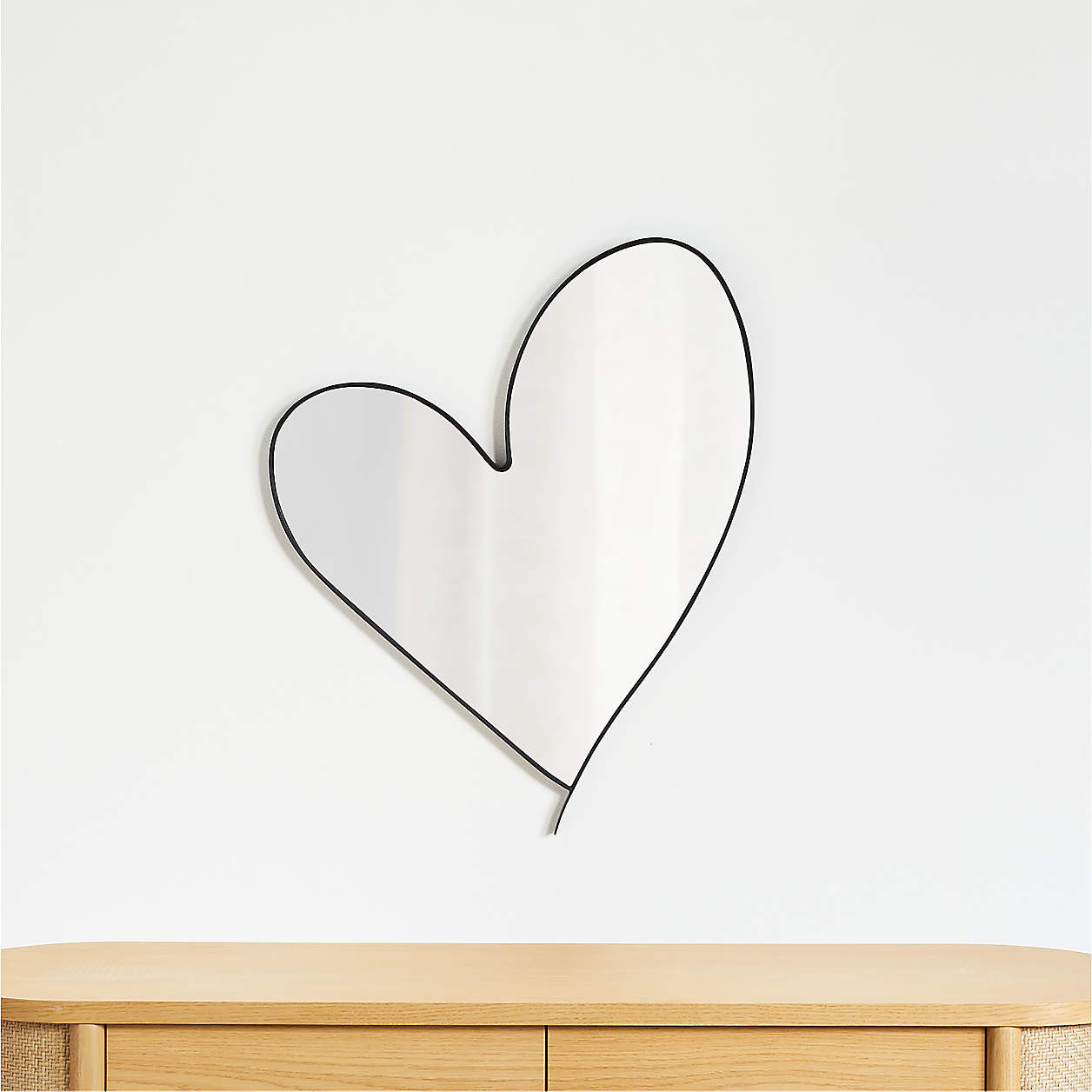 Large Heart 26" Brass Metal Wall Mirror by Leanne Ford + Reviews | Crate & Kids | Crate & Barrel