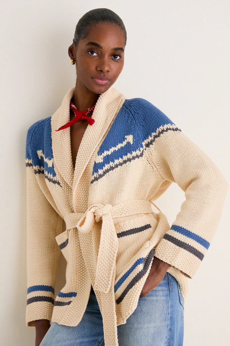 THE GREAT. x Stetson Robin Blue Western Riding Cardigan | Tuckernuck (US)