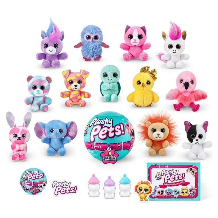 5 Surprise Plushy Pets Series 1 Mystery Collectible Capsule by ZURU for Ages 3-99 | Walmart (US)
