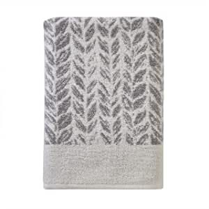 SKL Home by Saturday Knight Ltd. Distressed Leaves Bath Towel,Gray | Amazon (US)