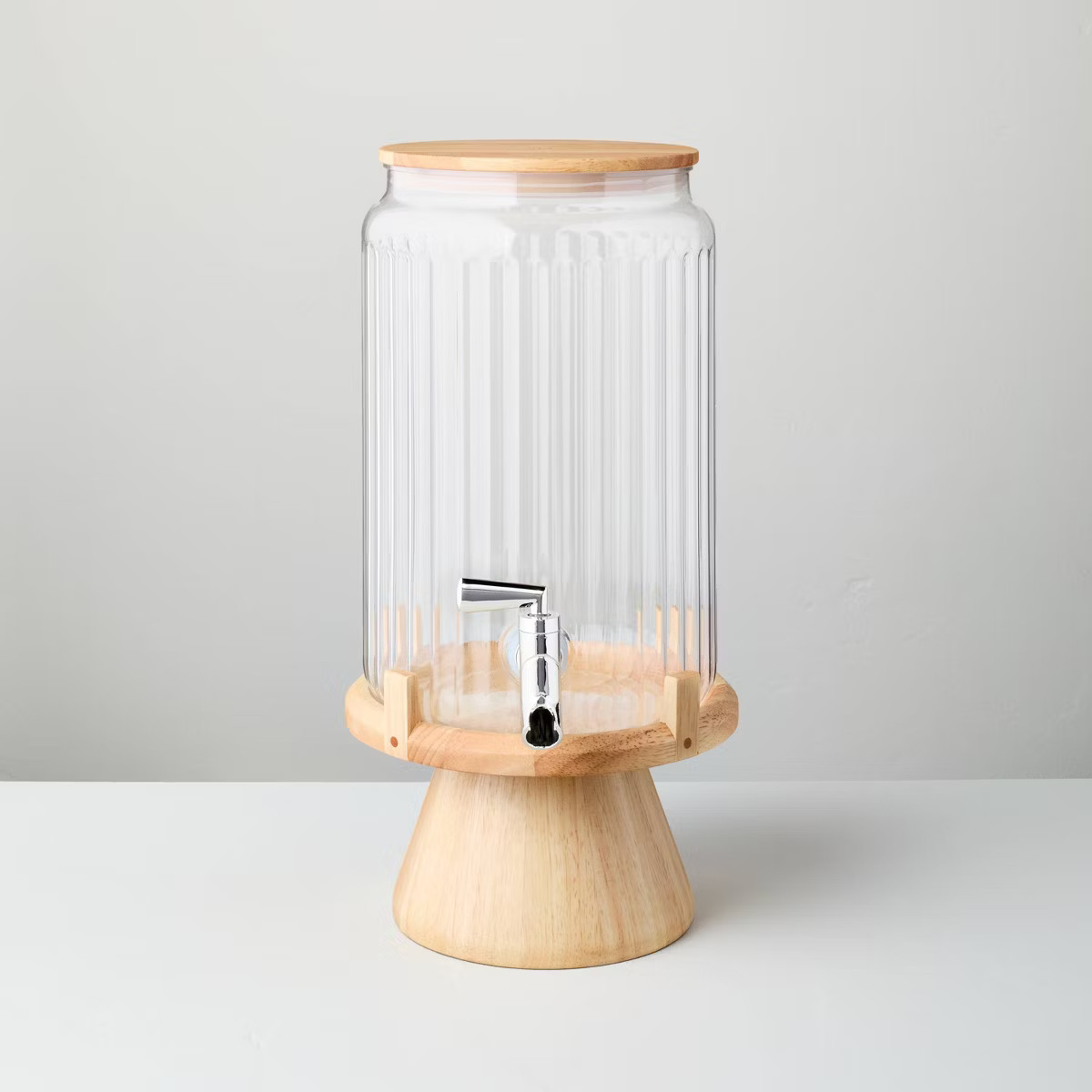 7.7L Fluted Acrylic Drink Dispenser with Wood Stand - Hearth & Hand™ with Magnolia | Target