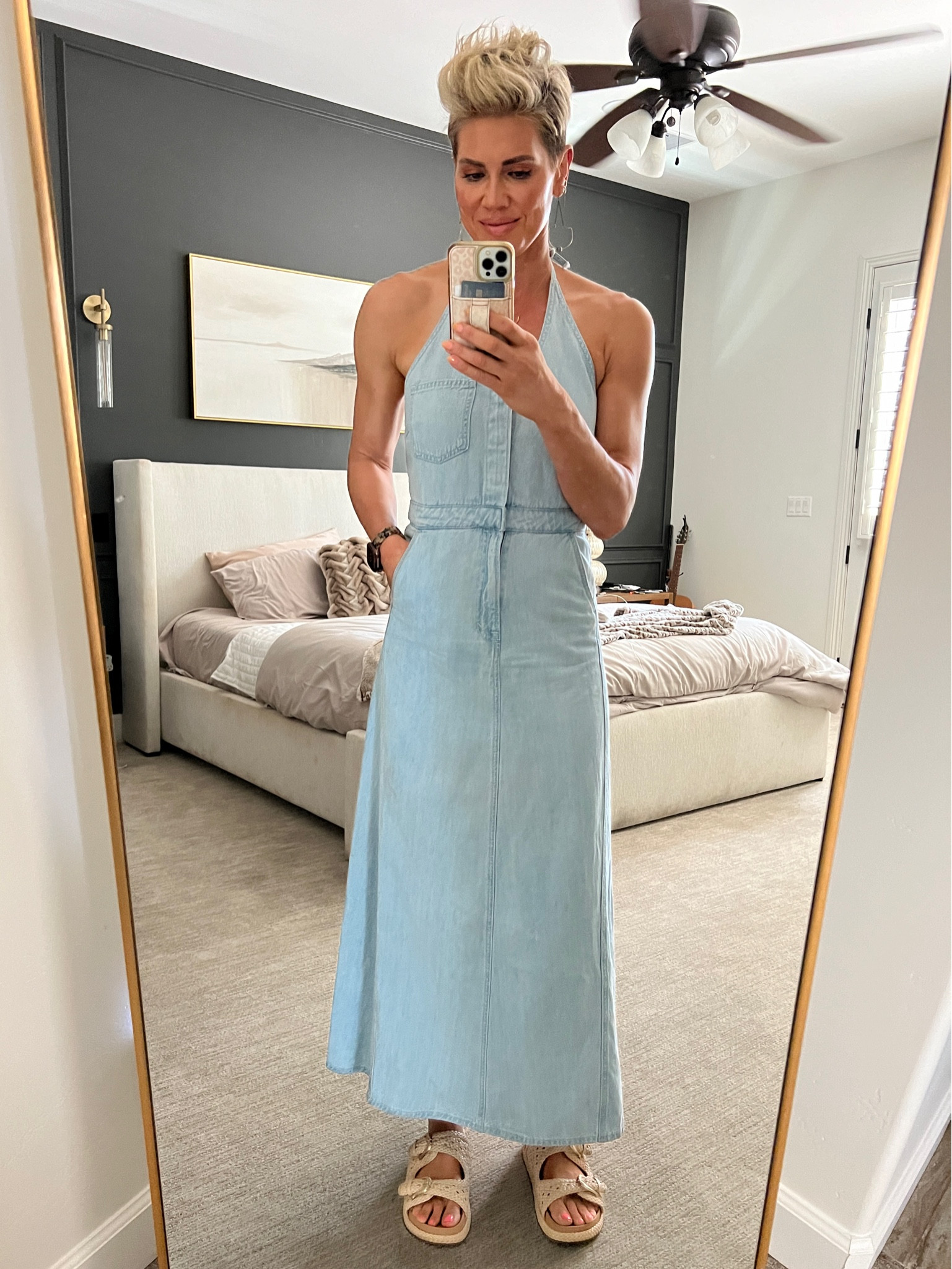 Cute denim dress for summer☀️
Wearing a az 6 

#LTKStyleTip #LTKBeauty #LTKFindsUnder50