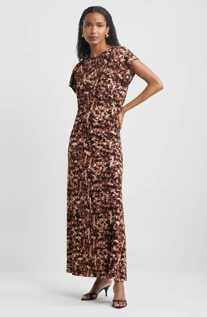 Draped Matte Jersey Maxi Dress | Nordstrom
