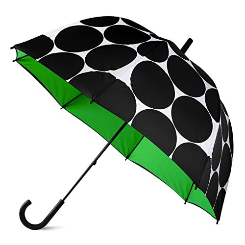 kate spade new york Bubble Umbrella, Cute Black Umbrella for Adults, Umbrella for Rain Large Size, Joy Dot | Amazon (US)