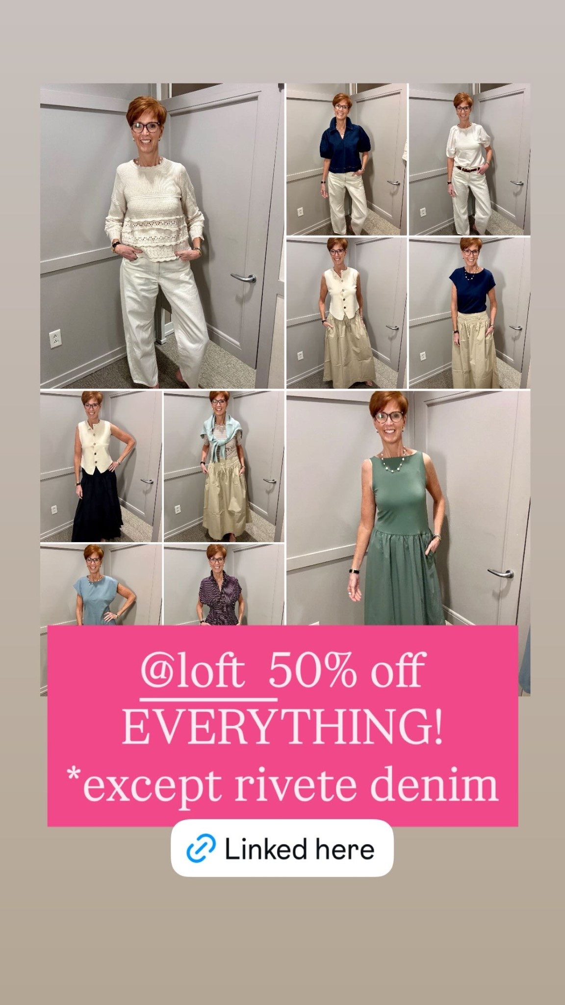 @loft  50% off
EVERYTHING!
*except rivete denim

#LTKOver40 #LTKootd #LTKTall