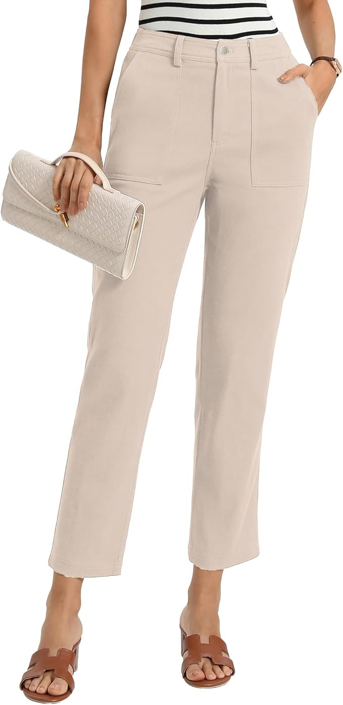 GRACE KARIN Womens High Waisted Work Pants Business Casual 2026 Ankle Length Office Dress Trouser... | Amazon (US)
