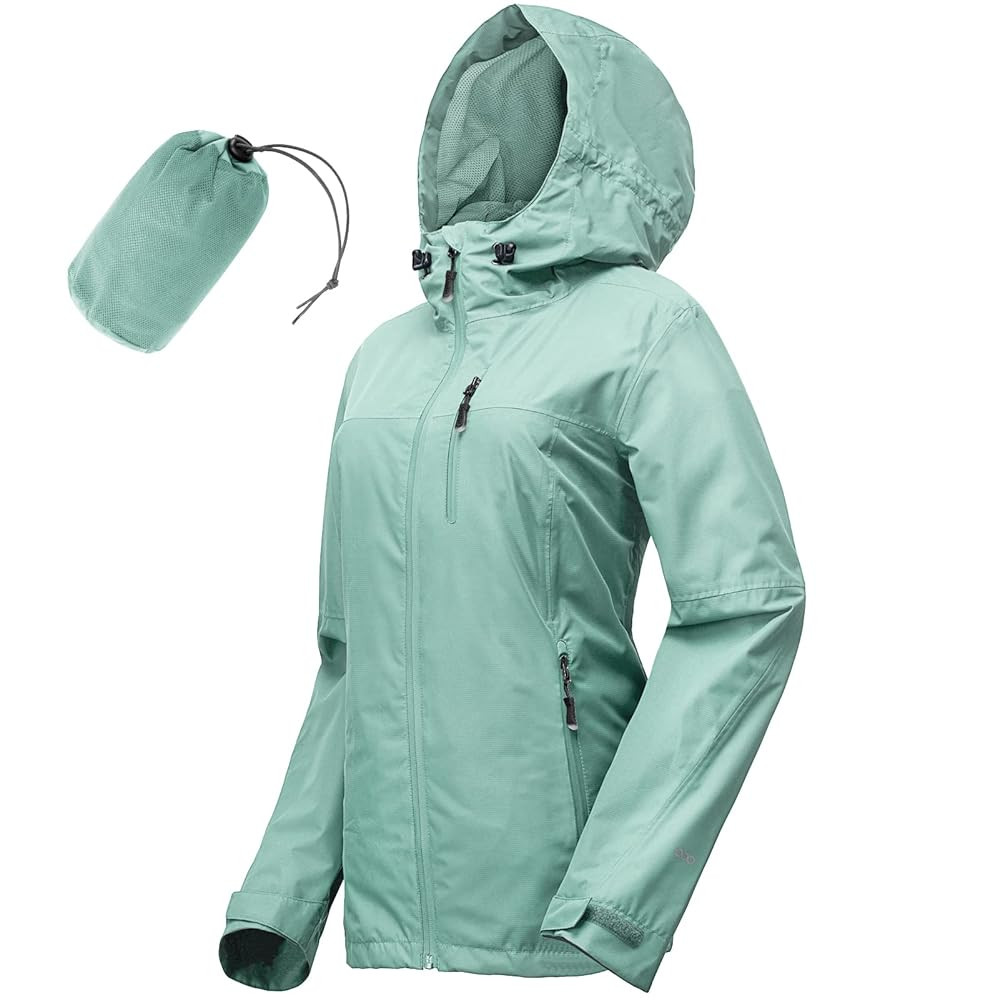 33,000ft Packable Rain Jacket Women Lightweight Waterproof Raincoat with Hood Cycling Bike Jacket... | Amazon (US)