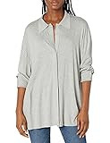 Norma Kamali Women's Oversized Boyfriend NK Shirt, Light Grey, XL/42 | Amazon (US)
