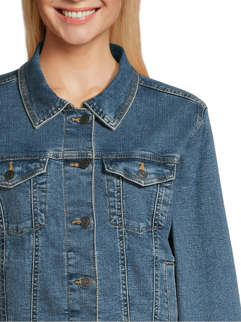 Time and Tru Women's and Women's Plus Denim Jacket, Sizes XS-4X | Walmart (US)