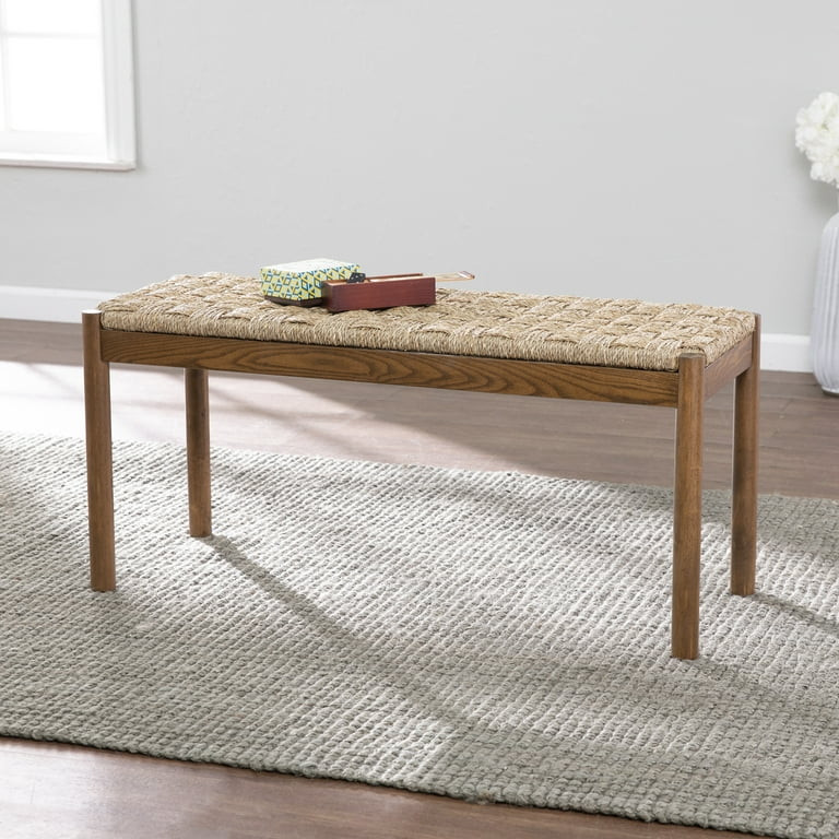 Southern Enterprises Scofiy Natural Seagrass Bench, Brown | Walmart (US)