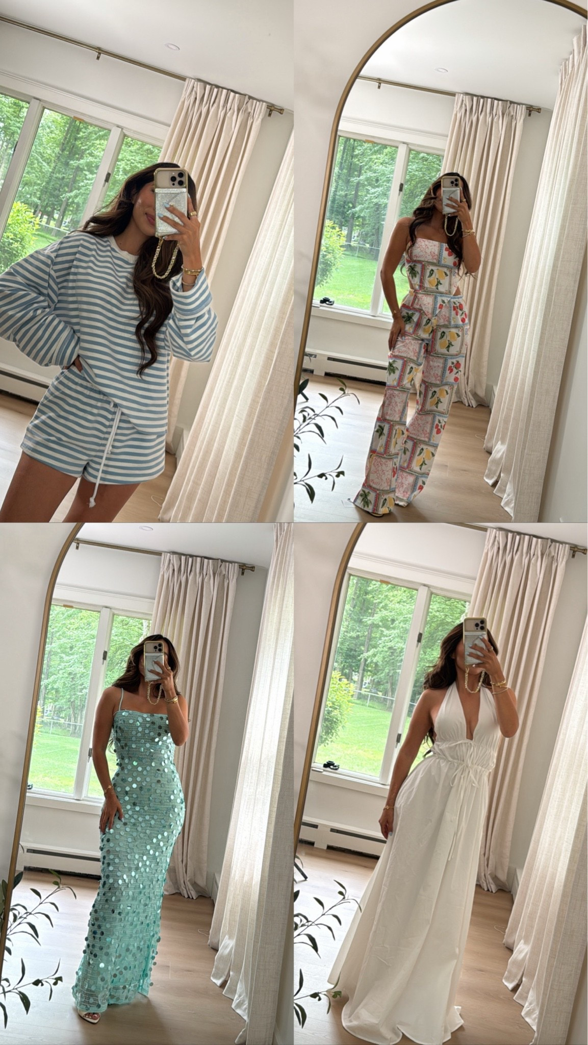 Revolve finds under $100
Striped set: XS
Pant set: XS top and pants 
Sequin dress: XS
Whites dress: XS

#LTKootd #LTKdayinmylife #LTKSeasonal
