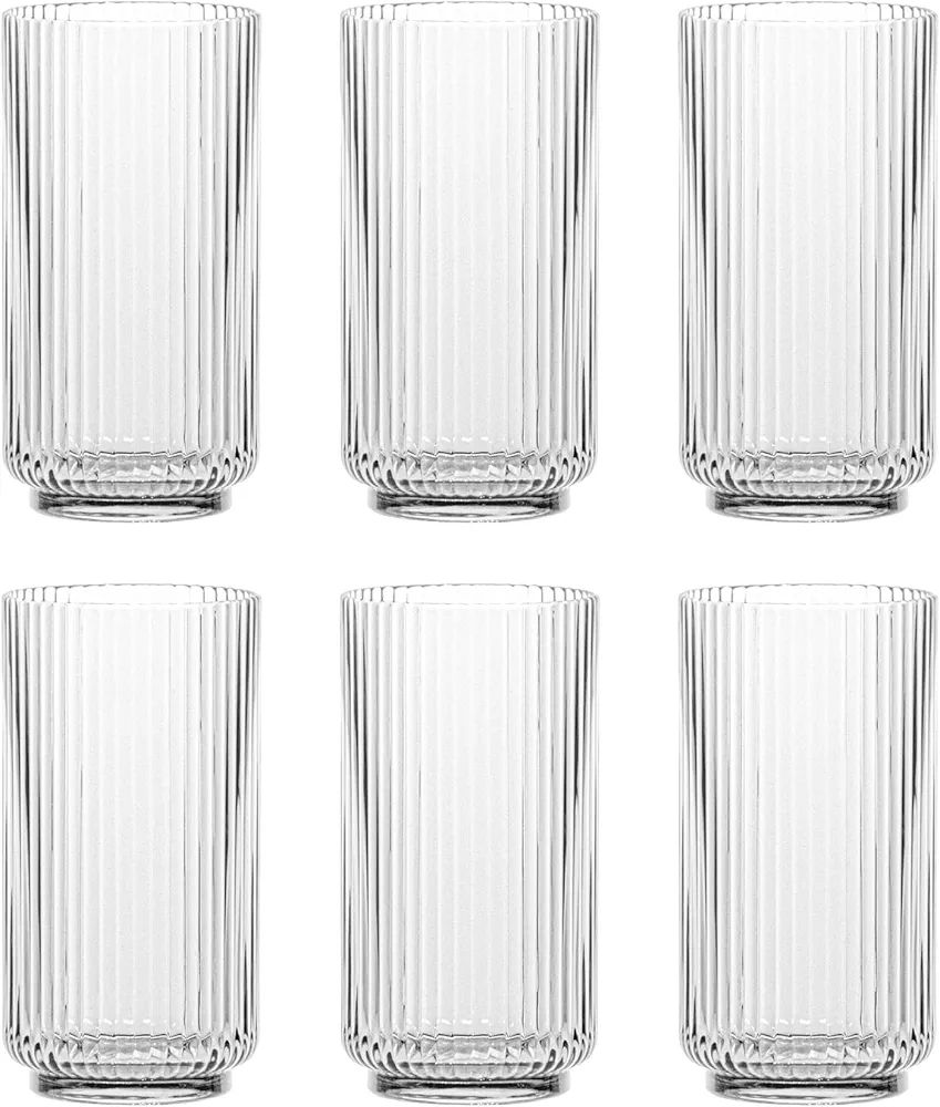 TarHong Mesa Premium Plastic Drinkware Jumbo Beverage, 22 Ounce, Clear, Set of 6 | Amazon (US)