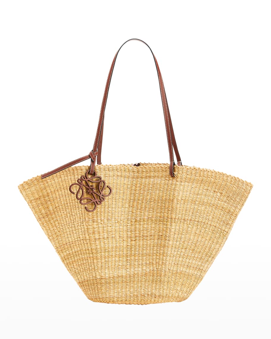 Loewe Shell Straw Basket Tote Bag | Neiman Marcus