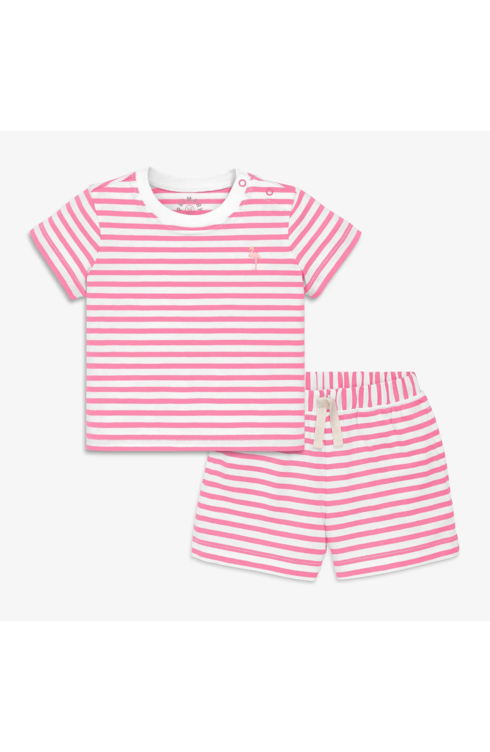 Baby Stripe Embroidered Set | Nordstrom