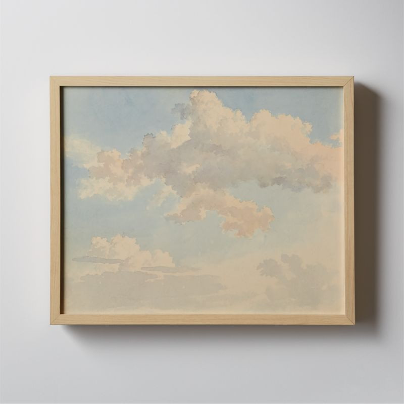 'Clouds Against Blue Sky' Framed Acrylic Painting by Abraham Teerlink 20''X16'' + Reviews | CB2 | CB2