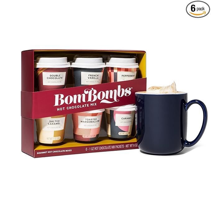 Bombombs Hot Chocolate Mix Gift Set, Hot Chocolate Mix in Mini Cup Packaging, Flavors Include Dou... | Amazon (US)