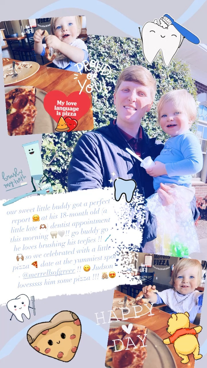 our sweet little buddy got a perfect report 🤗 at his 18-month old (a little late 🫶🏽) dentist appointment this morning 🦷🤍!! go buddy go - he loves brushing his teefies !! 🪥🙌🏽 so we celebrated with a little pizza 🍕 date at the yummiest spot - @merrellsofgreer !! 😋 Judson lovesssss him some pizza !!! 👼🏼😍

#LTKbaby #LTKSeasonal #LTKfamily