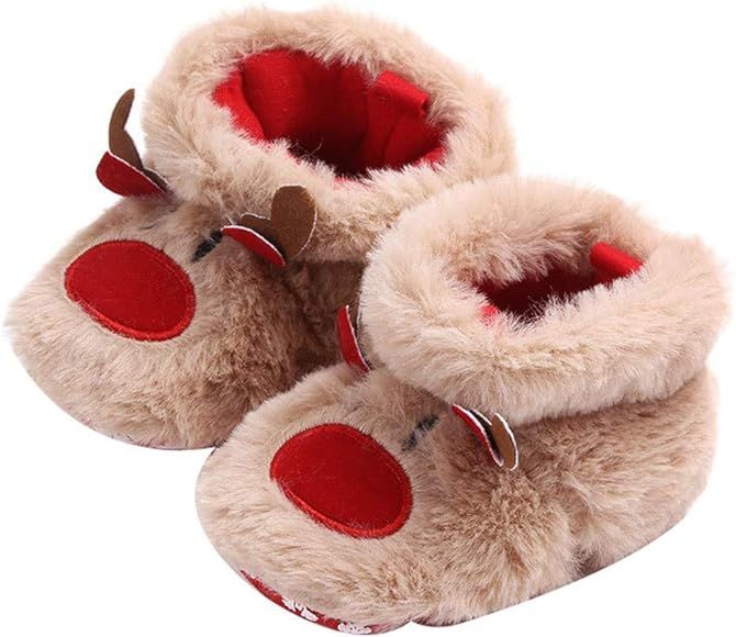 Infant Newborn Baby Girls Boys Christmas Boots Santa Claus Soft Sole Crib Prewalker Shoes Footwea... | Amazon (US)