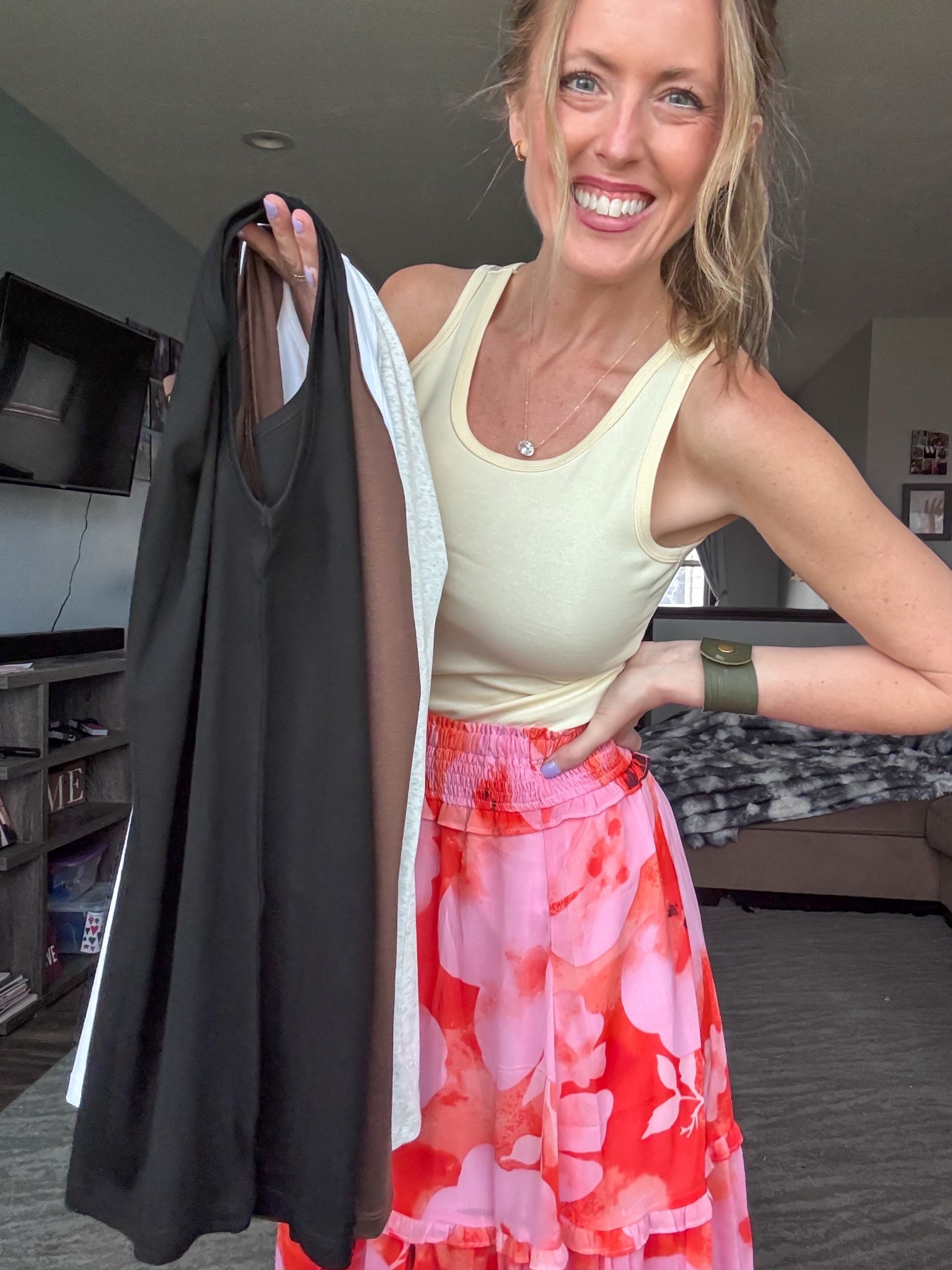 These wide strap comfy tanks come in a 5 pack and are so versatile! 💕 Wearing a small.

As an Amazon Influencer I earn commission on qualifying purchases.

Comfy tank, spring fashion, best basics, pink skirt, mom style, every day style

#LTKOver40 #LTKmomlife #LTKootd