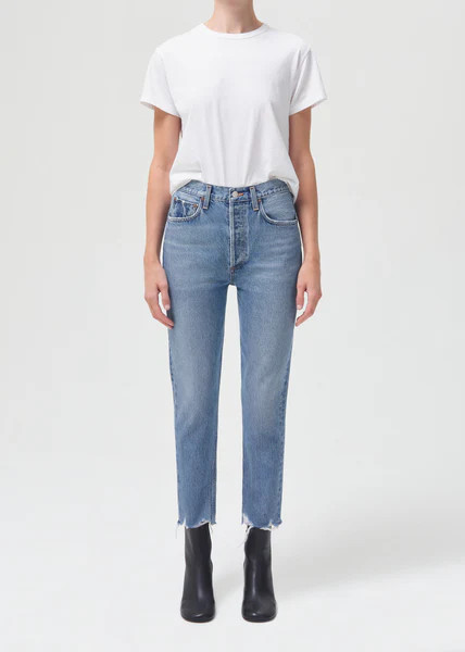 Riley High Rise Straight Crop in Haven | AGOLDE