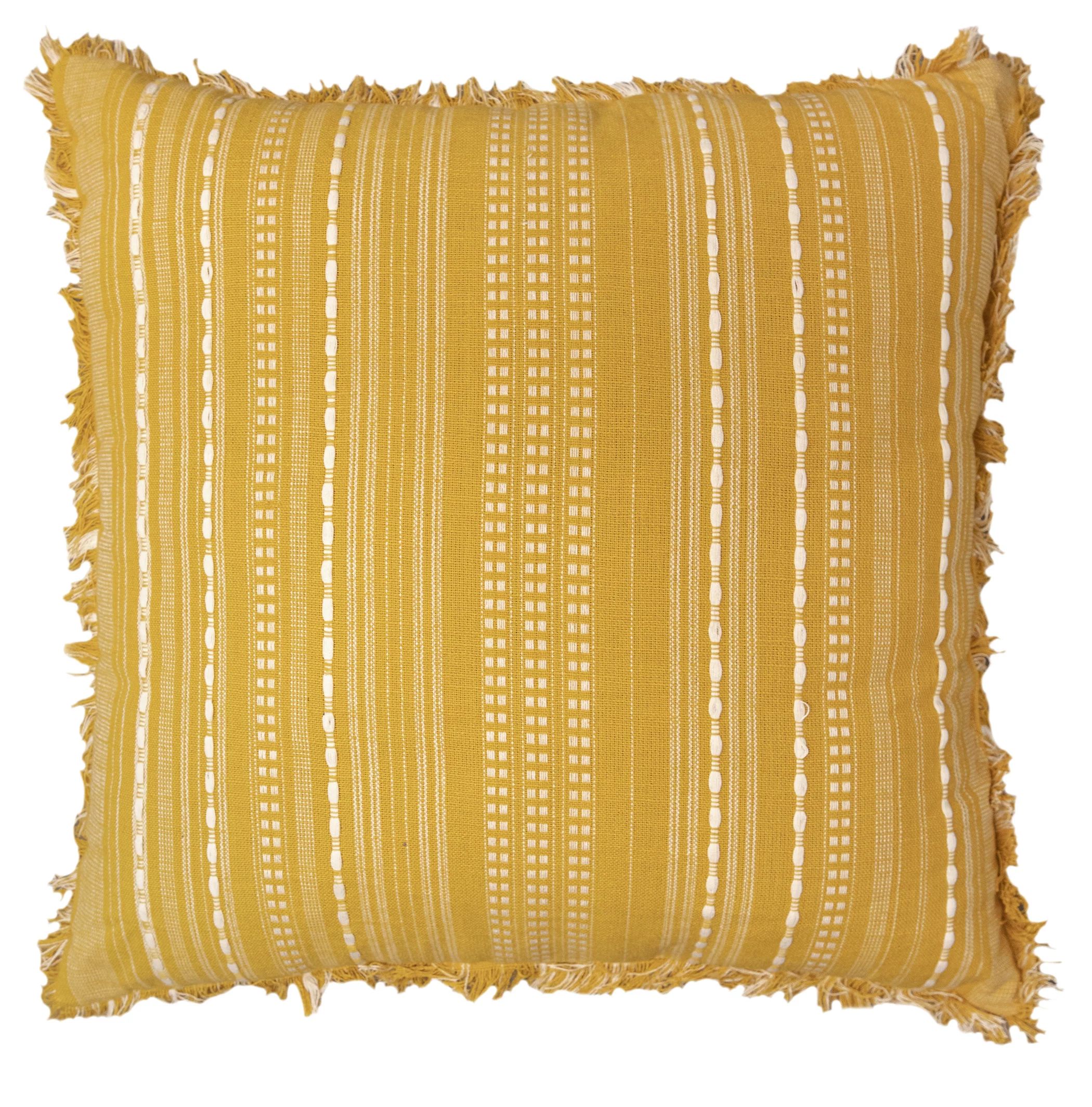 Better Homes & Gardens Reversible Stripe Pillow, 20''x20'', Yellow | Walmart (US)
