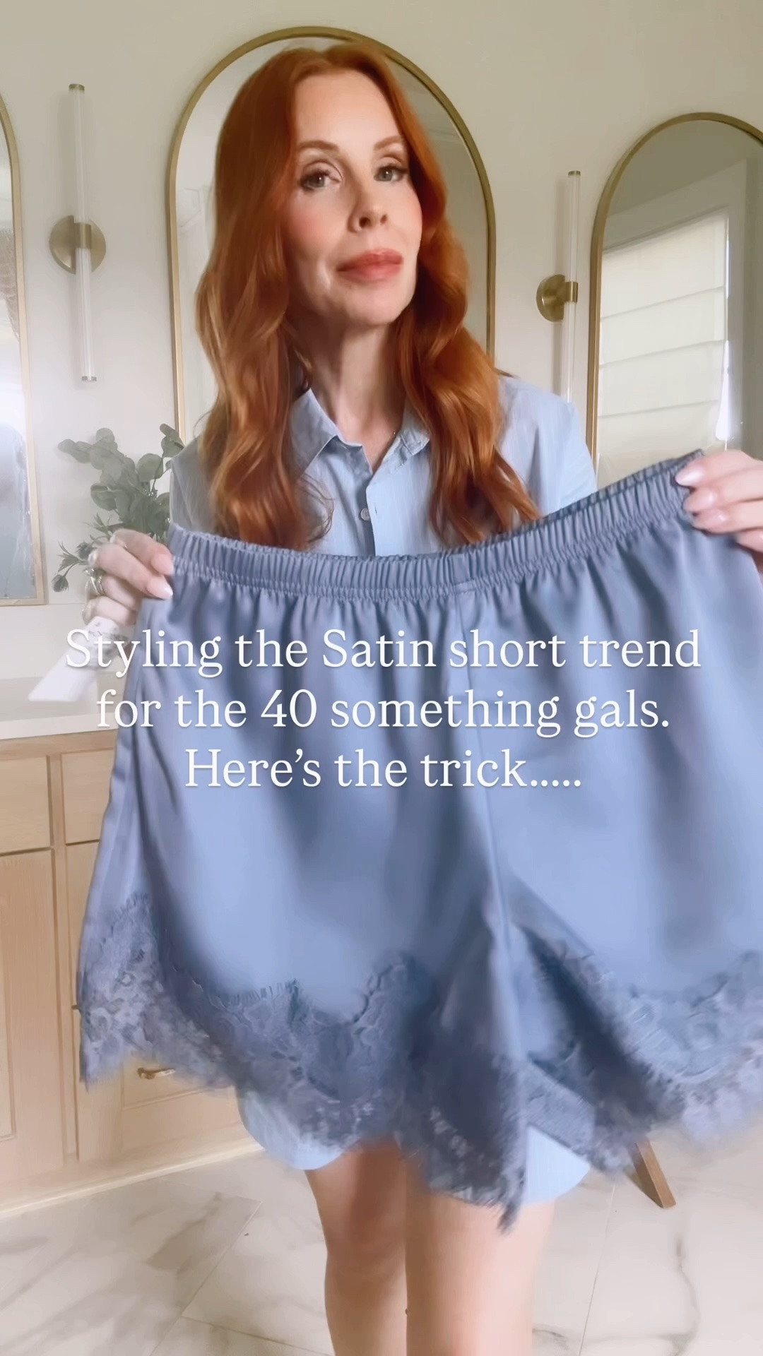 Satin shorts, style over 40 summer outfit

#LTKootd #LTKgrwm #LTKOver40