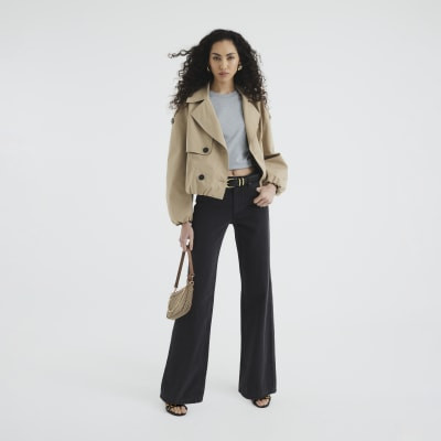 Black Denim Relaxed Straight Jeans | River Island UK & IE