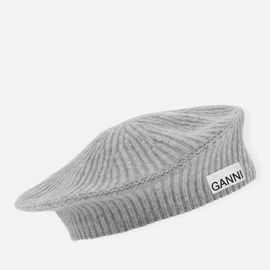 Ganni Ribbed Wool-Blend Beret | Coggles (Global)