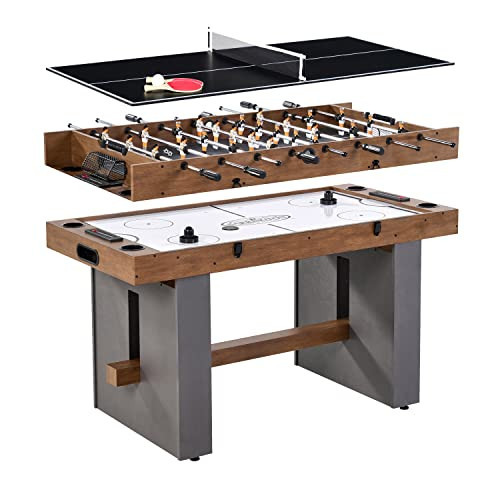 Barrington 3-in-1 Combination Game Table 54”, Foosball, Air-Powered Hockey and Table Tennis Combo Table, Multi Game Table Perfect for Family Game Rooms, All-in-One Arcade Table | Amazon (US)
