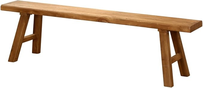 PLMOKN Wooden Narrow Bench Indoor Farmhouse Entryway Long Rustic Noodle for End of Bed Hallway Ch... | Amazon (US)