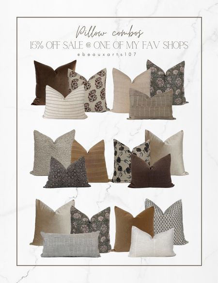 Get 15% off at one of my favorite pillow shows! Check out my pillow combos! 

#LTKFind #LTKhome #LTKsalealert