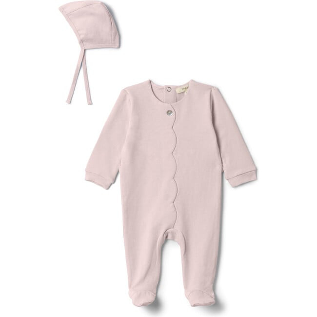 Fragile | Cotton Scallop Onesie Baby Pink (Multicolor, Size 3M) | Maisonette | Maisonette