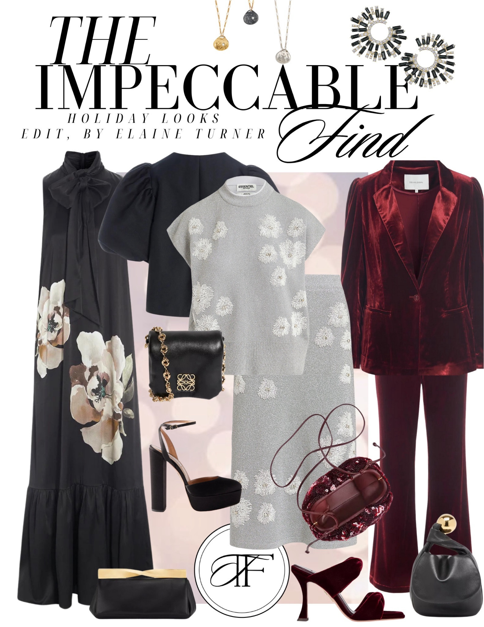 Clothing available at Edit by Elaine Turner and accessories linked here.  

#LTKstyletip #LTKparties #LTKGiftGuide