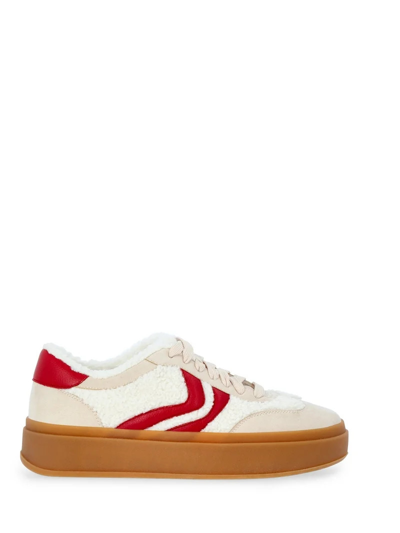 Madden NYC Women's Faux Shearling Platform Sneakers | Walmart (US)