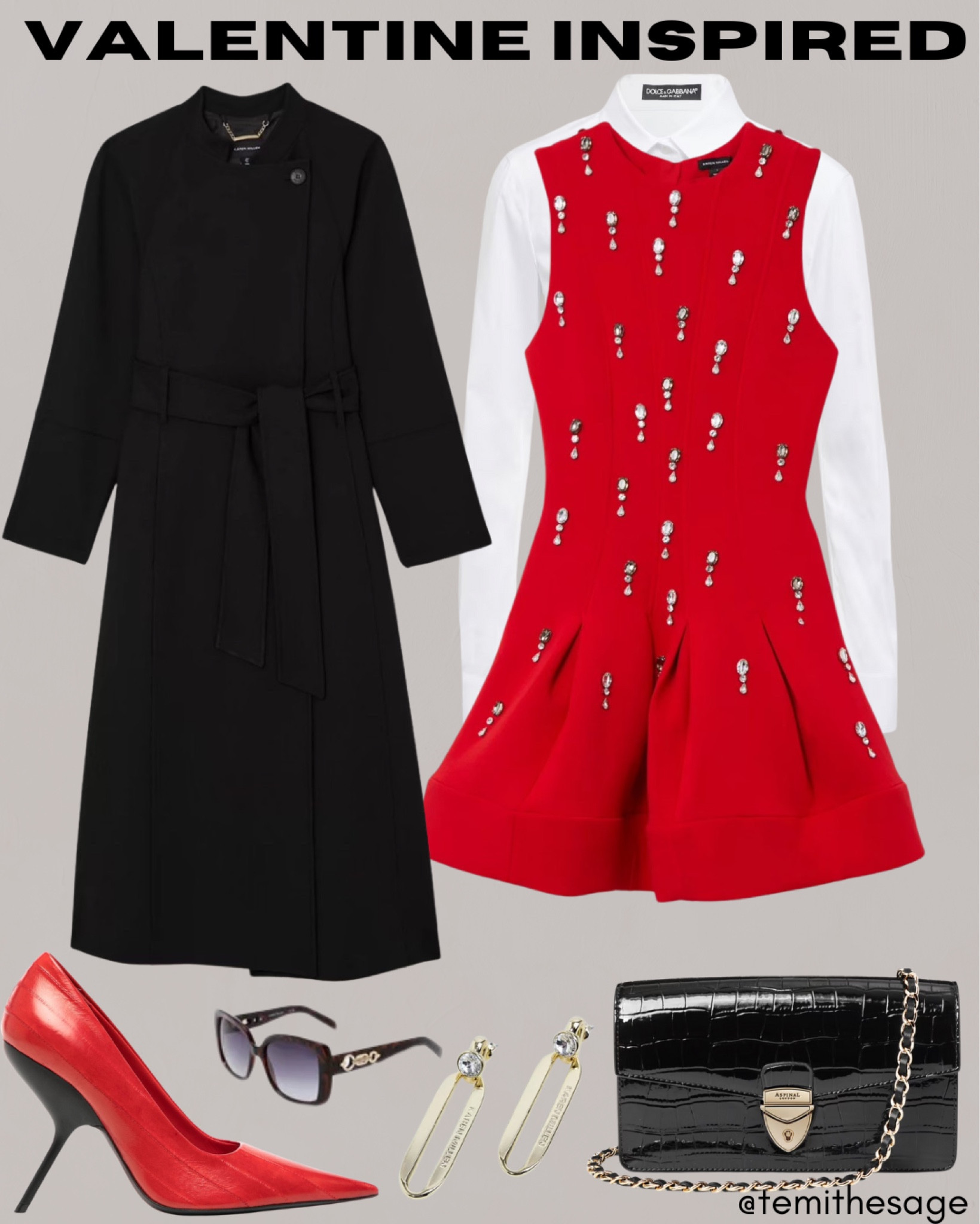 Serving luxury Valentine's vibes in this crystal-embellished mini dress. Those red pumps? Total heartbreakers! 
#DateNightOutfit #ValentinesInspo #LTKLuxury


#LTKSeasonal #LTKStyleTip
