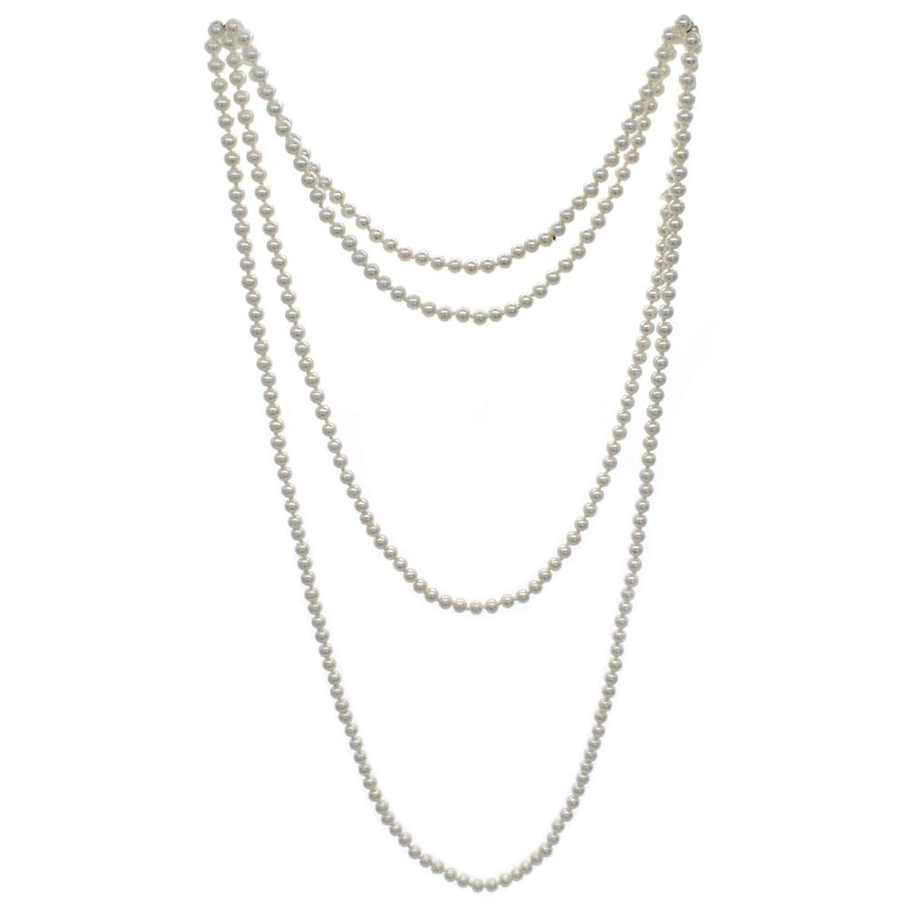 JNF Multi Strand Pearl Necklace for Women Bridal Wedding Pearl Statement Necklace Costume Pearls ... | Amazon (US)