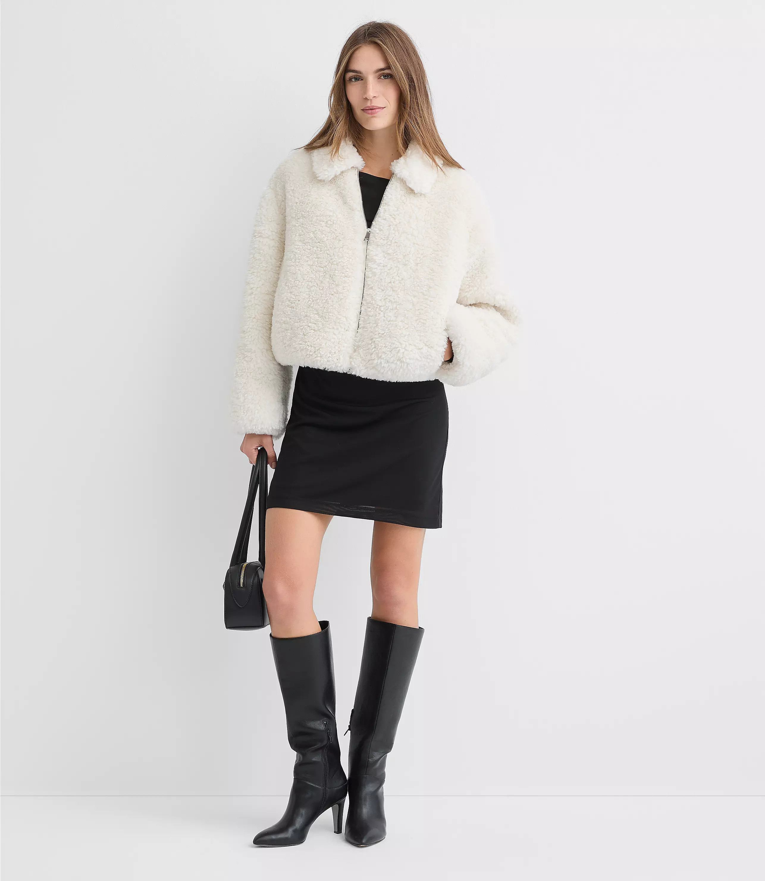Petite Modern Faux Fur Jacket | LOFT