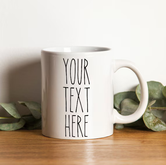 Rae Dunn Inspired Font Customized Text Mugs | Personalized Gift Ideas | {Your Text Here} | Custom... | Etsy (CAD)