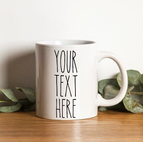 Rae Dunn Inspired Font Customized Text Mugs | Personalized Gift Ideas | {Your Text Here} | Custom... | Etsy (CAD)