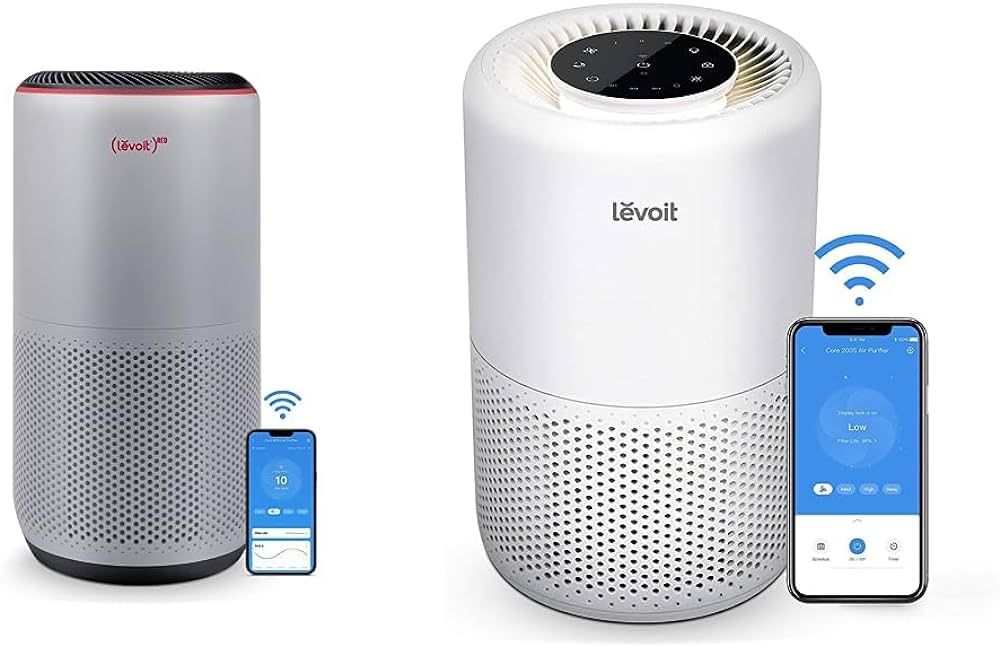 LEVOIT Air Purifiers (RED), Gray & Air Purifier for Home Large Room, Smart WiFi Alexa Control, HE... | Amazon (US)