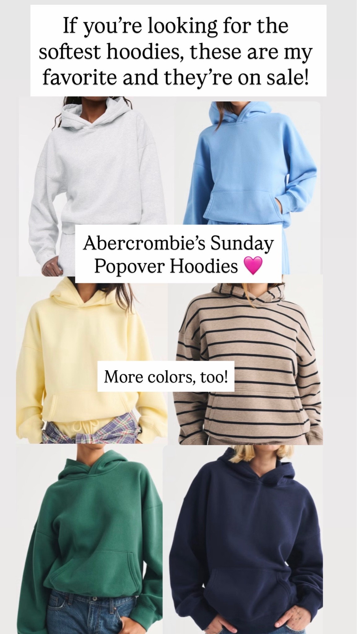 Abercrombie Sunday popover hoodies @abercrombie