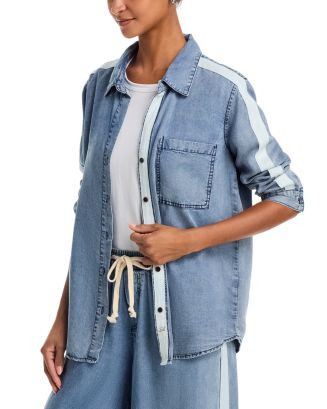 Contrast Taping Chambray Shirt | Bloomingdale's (US)