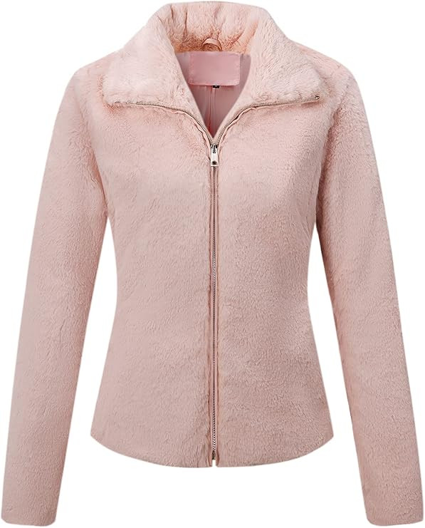 RISISSIDA Women Faux Fleece Lightweight Thin Jacket Spring Fall and Winter Fashion, Transitional ... | Amazon (US)