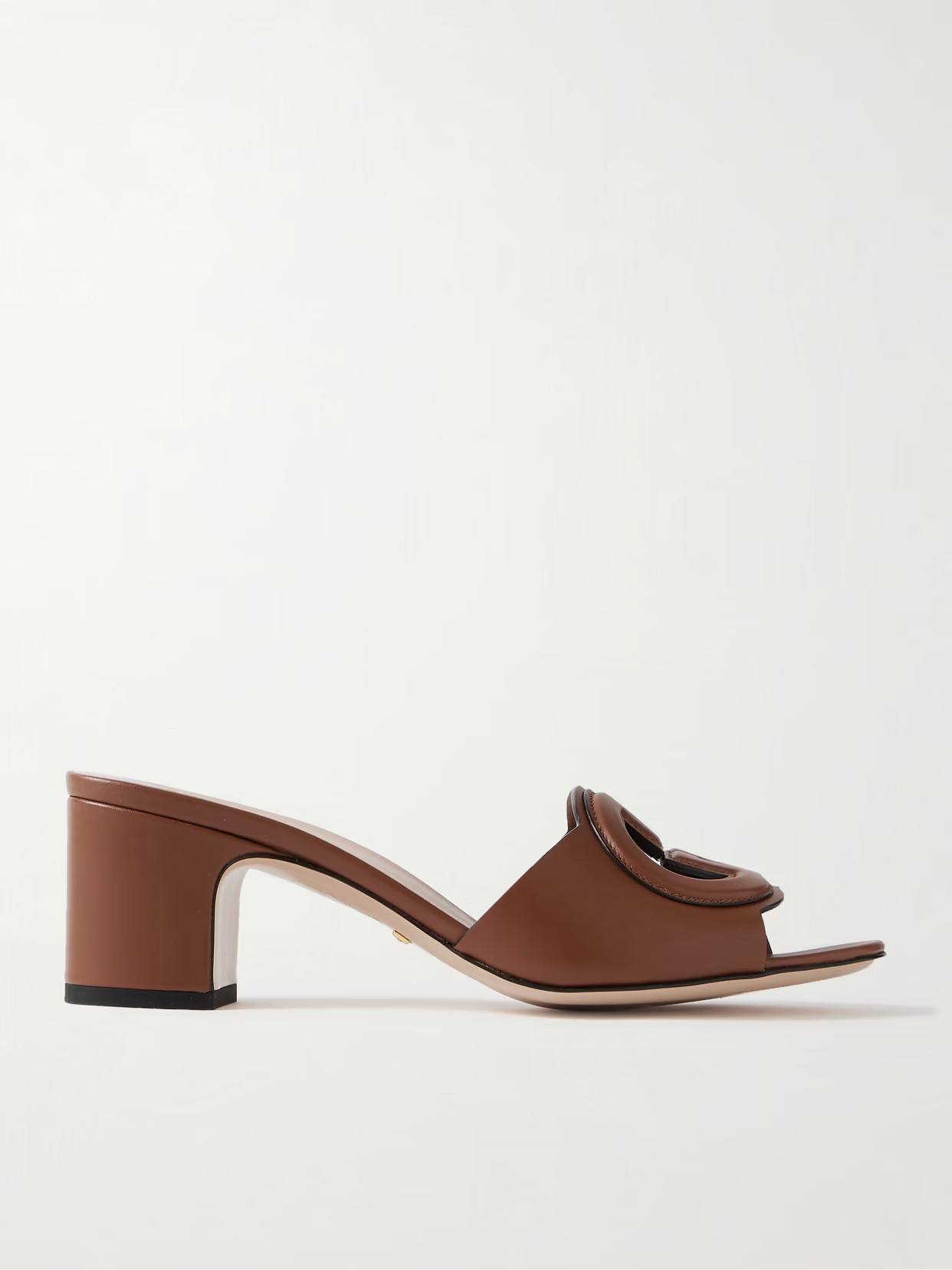 Gucci - Cutout Leather Mules - Brown | NET-A-PORTER (US)