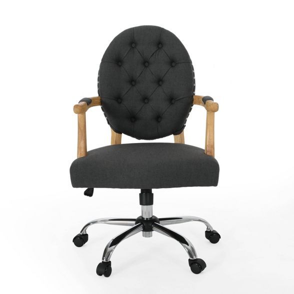 Avens Contemporary Tufted Fabric Swivel Office Lift Chair - Christopher Knight Home | Target